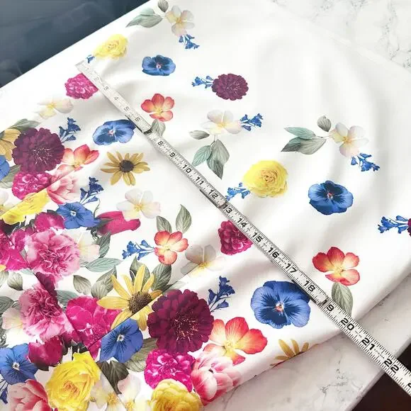 Boston Proper Garden Of Eve Print Square-Neck Scuba Sheath Dress Women’s Size 14 - Picture 16 of 16